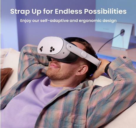 KIWI design K4 Head Strap for Meta Quest 3/3S VR Comfort Adjustable White