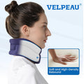 VELPEAU Soft Cervical Neck Brace for Neck Pain Relief & Support – Comfort Version, Blue, Medium