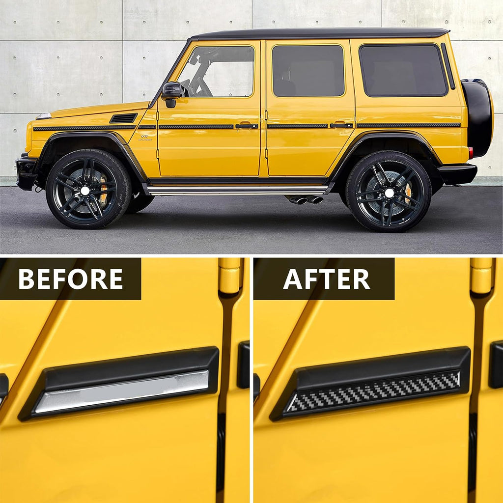 Real Carbon Fiber Side Body Trim For Mercedes G-Class W463 G500 G550 G63 G65