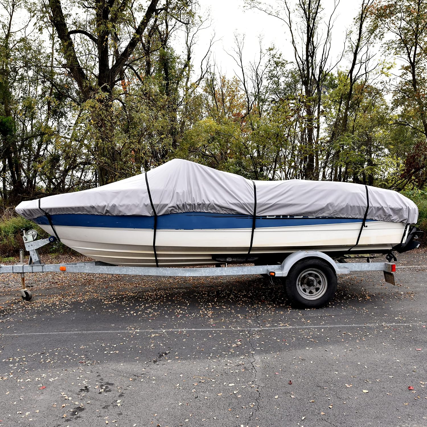Budge BM-601-X6 600D Waterproof V-Hull Boat Cover 20-22 ft Gray UV Resistant
