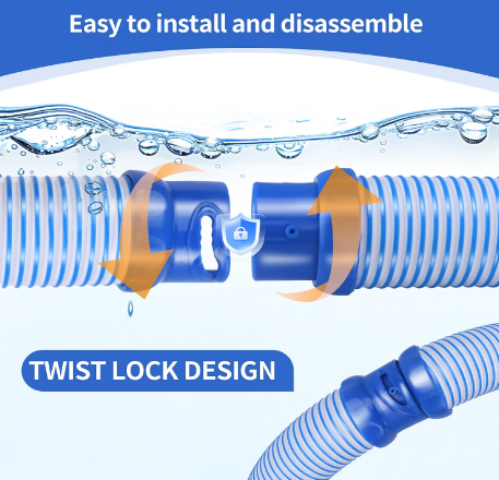 GIESIOE 8 Pack 39" Pool Cleaner Hoses for Zodiac MX6 MX8 Baracuda Twist Lock