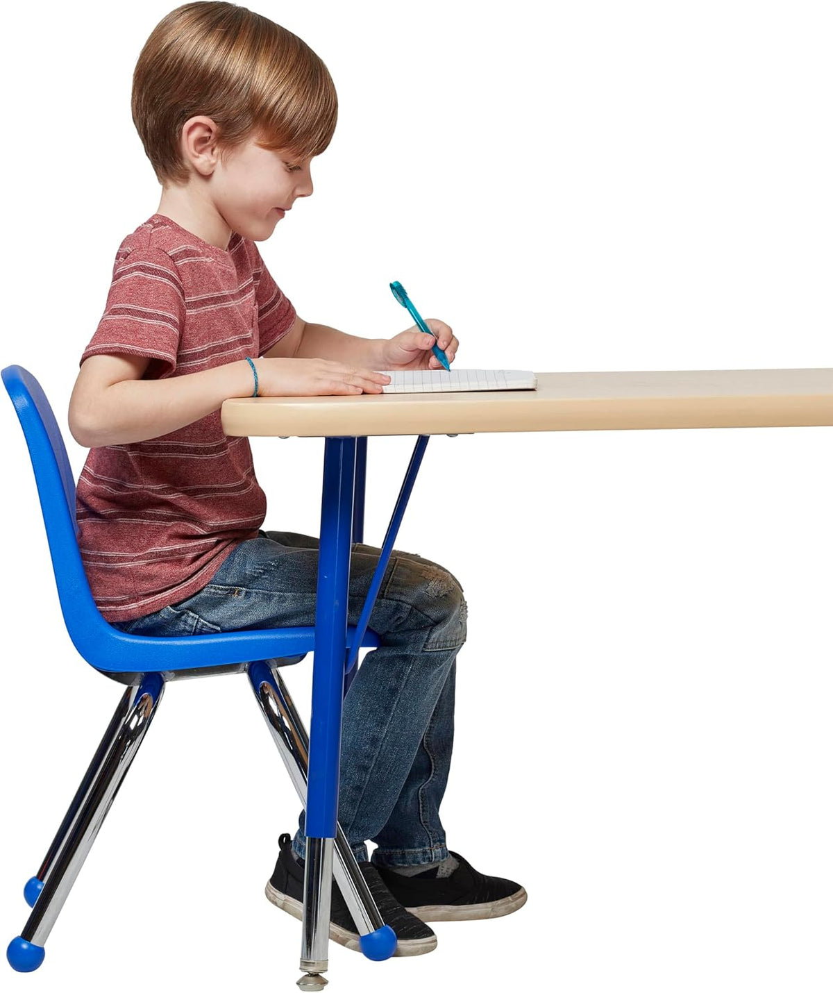 FDP 12" School Stack Chairs Blue 6 Pack Classroom Daycare Local Pickup Only