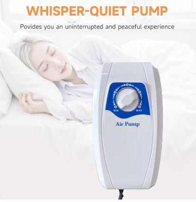 JorWystia Alternating Air Pressure Mattress Pad with Electric Pump – 78" x 35" – Beige