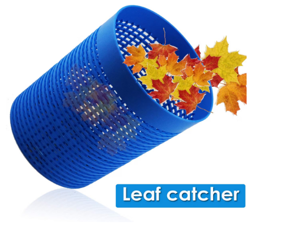 BeadChica Pool Leaf Catcher Canister Blue w/ Mesh Basket & 5 Skimmer Socks