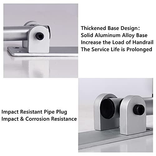 TUNTROL 23.6" Foldable Grab Bar – Silver – Wall Mounted Toilet & Bathroom Safety Rail