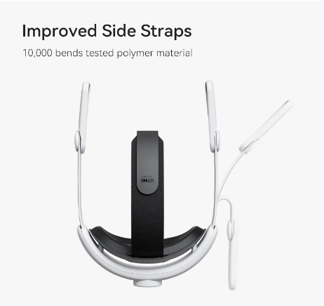 KIWI design K2 Comfort Head Strap for Meta/Oculus Quest 2 – Blue/White – Adjustable VR Accessory