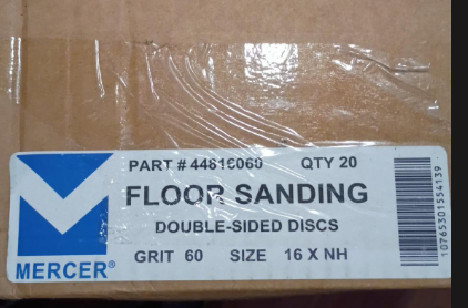 Mercer 44816060 16" Double-Sided Floor Sanding Discs 60 Grit No Hole 20-Pack