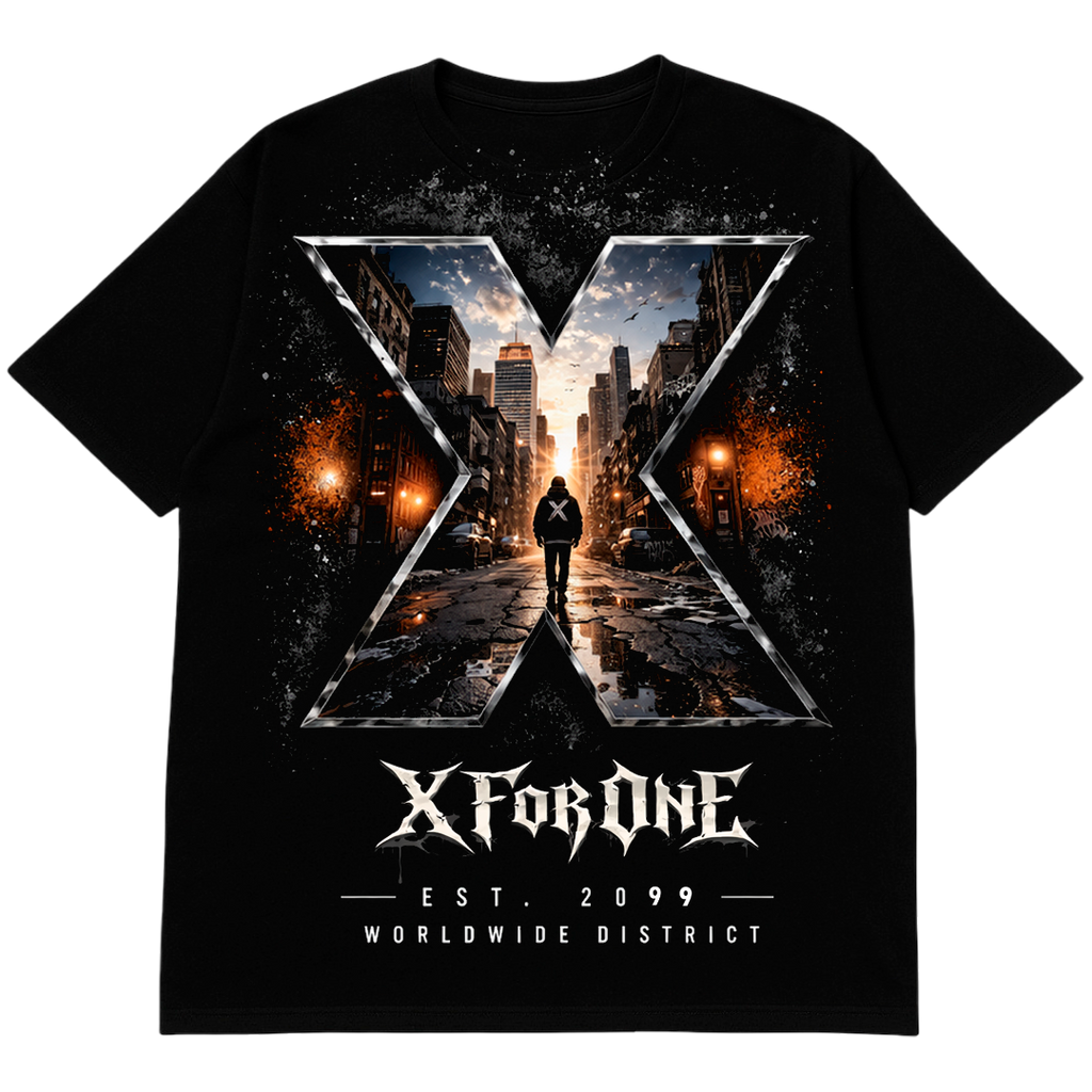 X For One City X Graphic T-Shirt – Plus Size XL-10XL – Worldwide District