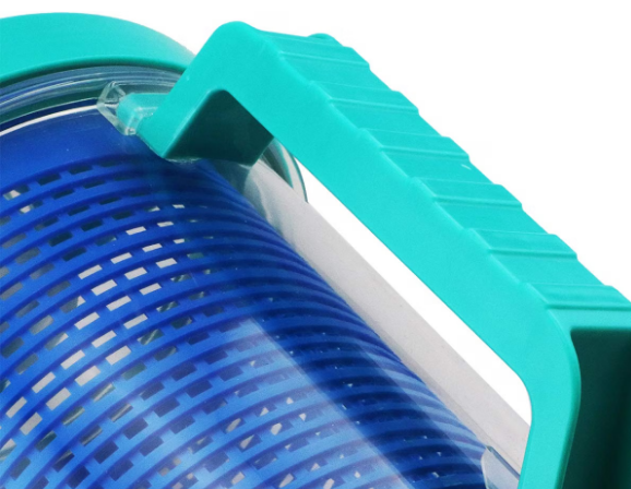 BeadChica Pool Leaf Catcher Canister Blue w/ Mesh Basket & 5 Skimmer Socks