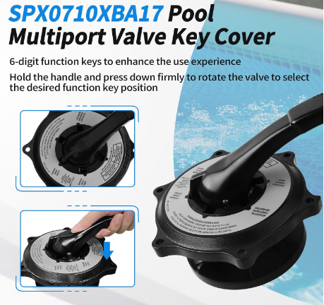 Byenins SPX0710XBA17 Key Cover Handle Assembly 1-1/2" Pool Valve w/ Gaskets