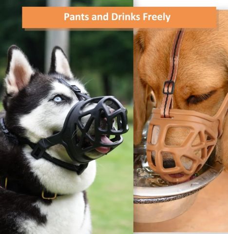 BARKLESS Dog Basket Muzzle Adjustable Breathable Anti Bite Training Grooming S-XL