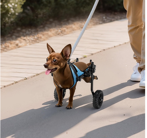 VEVOR Dog Wheelchair for Back Legs – X-Small – Adjustable 2-Wheel Pet Mobility Cart – Up to 22 lbs