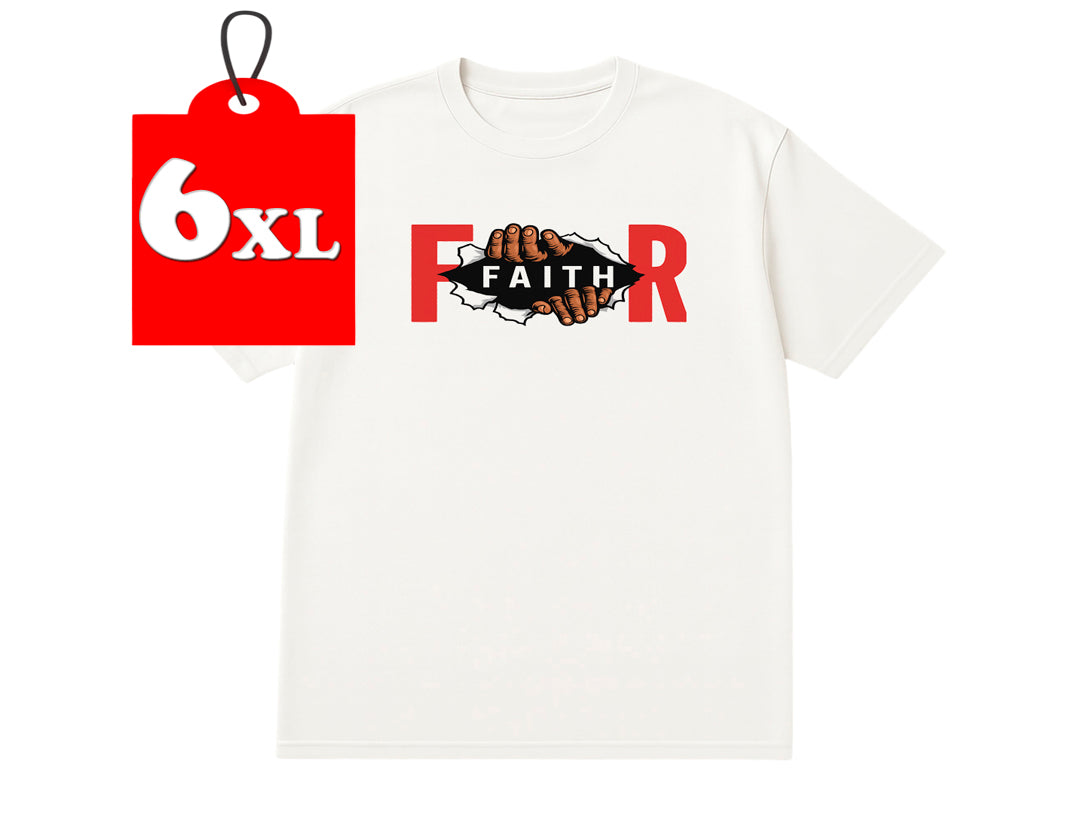 T-shirt | FAITH  | Mix 4 | Size XL, 2XL, 3XL, 4XL, 5XL, 6XL | 100% COTTON
