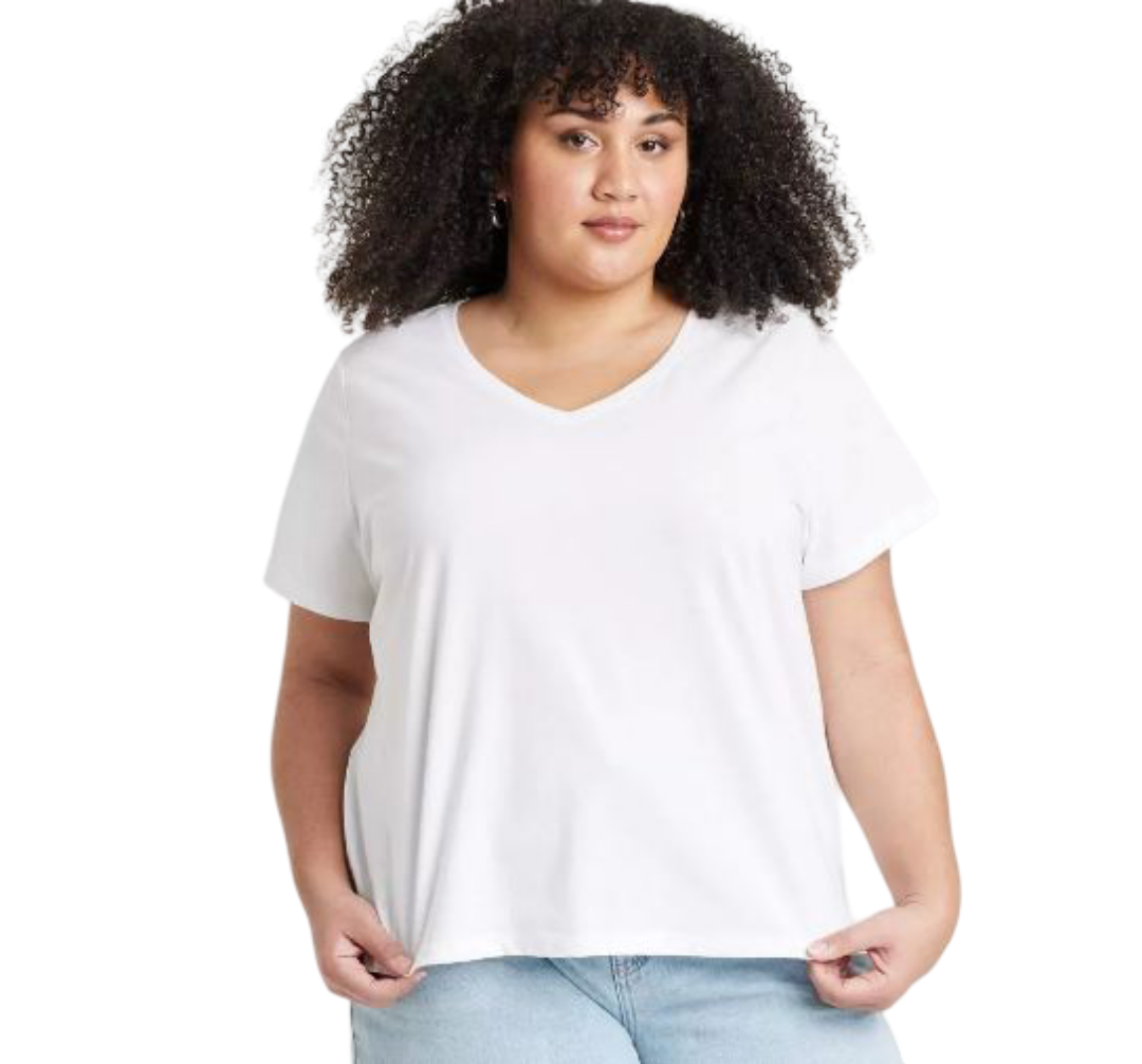 Women's Short Sleeve V-Neck T-Shirt - Ava & Viv™ | Size 4X