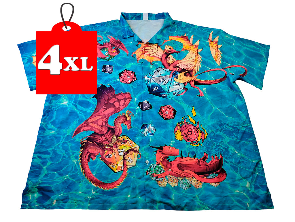 Camisa manga corta | Estampados de dragones | Size 4XL