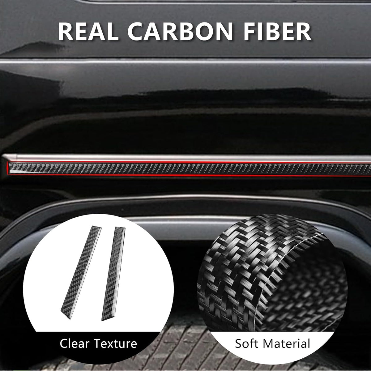 Real Carbon Fiber Side Body Trim For Mercedes G-Class W463 G500 G550 G63 G65