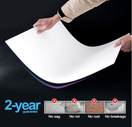 Art3d 24-Pack 2x2 PVC Drop Ceiling Tiles White Waterproof 96 Sq Ft