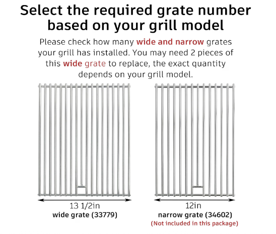 GDCERIX Grill Grate 33779 for Lynx Sedona 30" 42" L500 L700 304 Stainless Steel