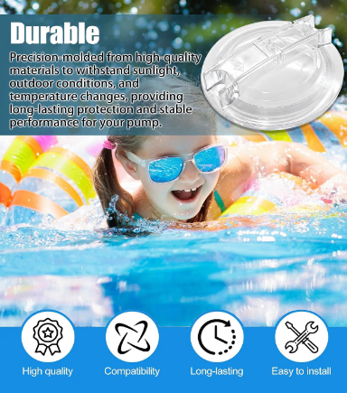 Kakeken C3-185P Pool Pump Cover Lid w/ O-Ring V26-362 for Sta-Rite Pumps