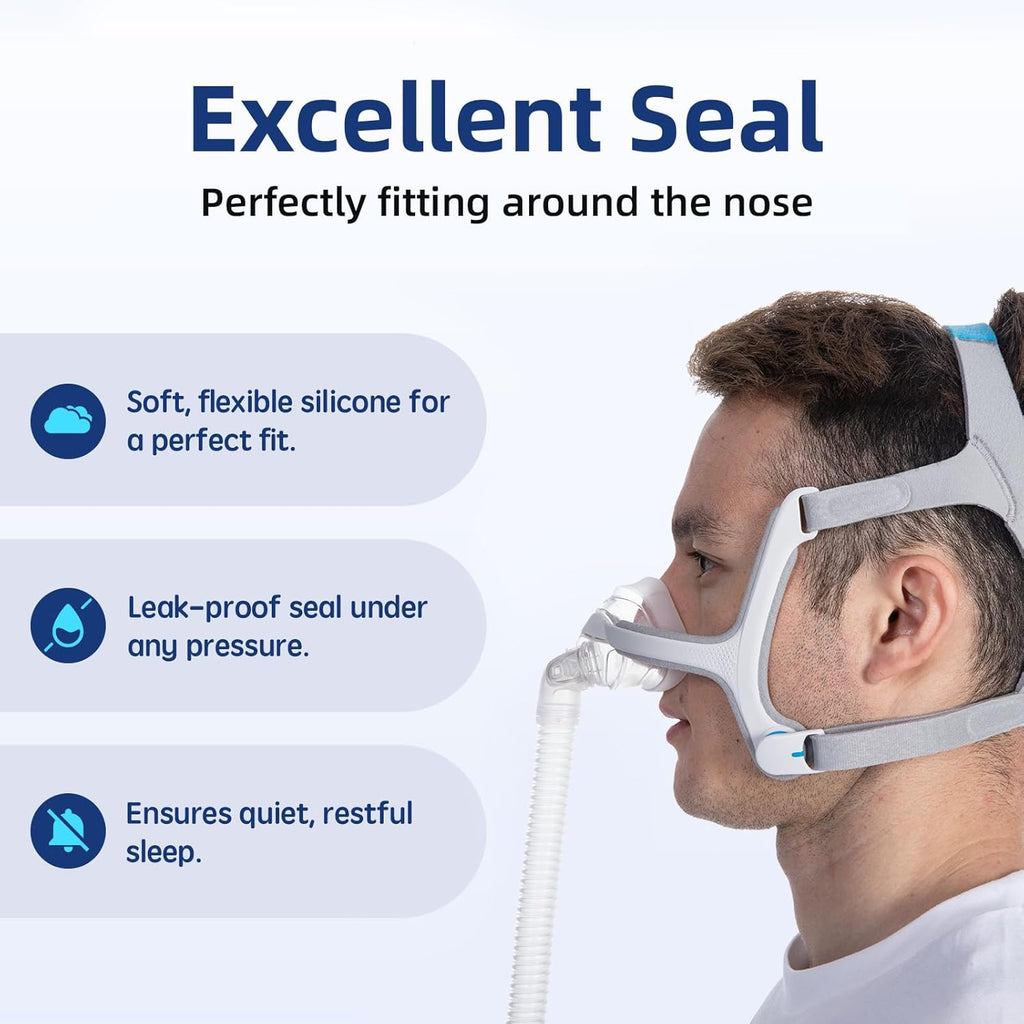 Replacement Cushion Compatible with ResMed AirFit N20 Nasal CPAP Mask | Large | Silicone | 3 Pack