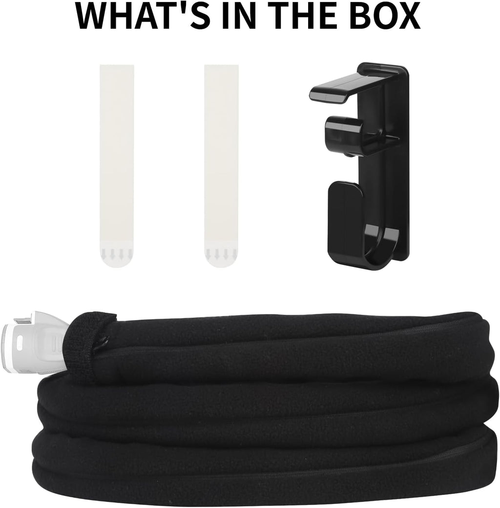 HuCPAPxi 6.4ft CPAP Hose Cover & Holder for ResMed AirSense 10 11 Black