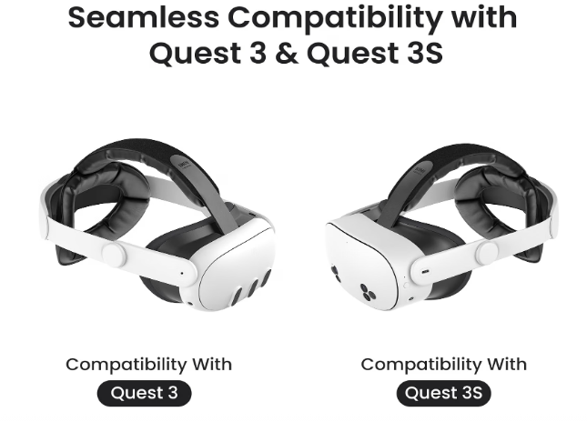 KIWI design K4 Head Strap for Meta Quest 3/3S VR Comfort Adjustable White