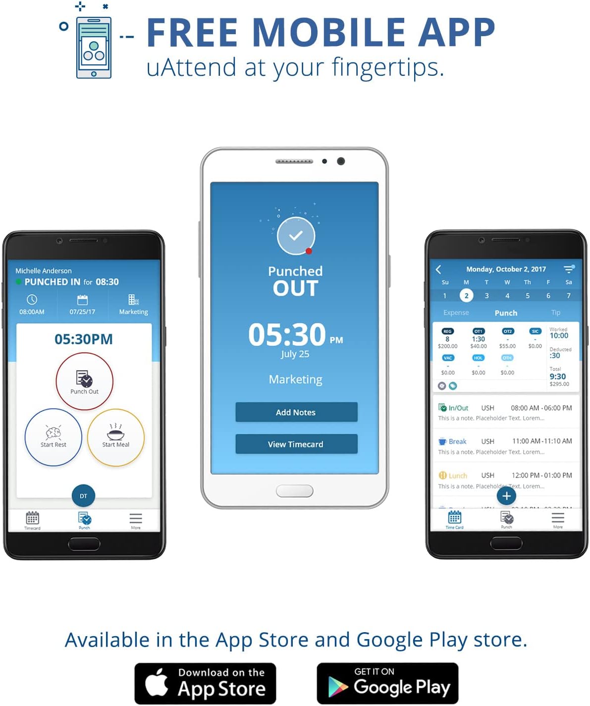 uAttend BN6000 Biometric Time Clock Fingerprint Employee Attendance Cloud System