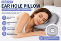 SWAYCY Memory Foam Ear Hole Pillow for Side Sleepers | Orthopedic Ear Protection Pillow | Gray Silk | Pressure Relief