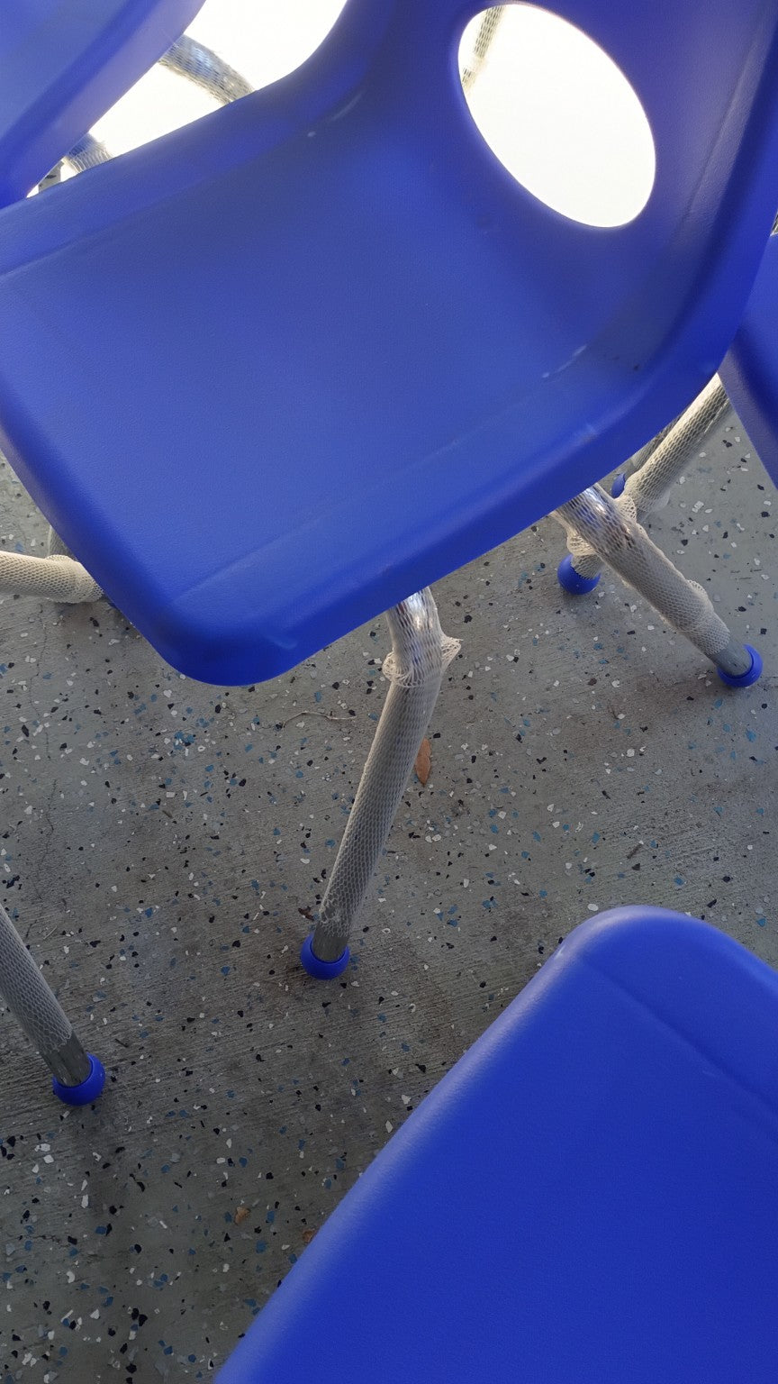 FDP 12" School Stack Chairs Blue 6 Pack Classroom Daycare Local Pickup Only