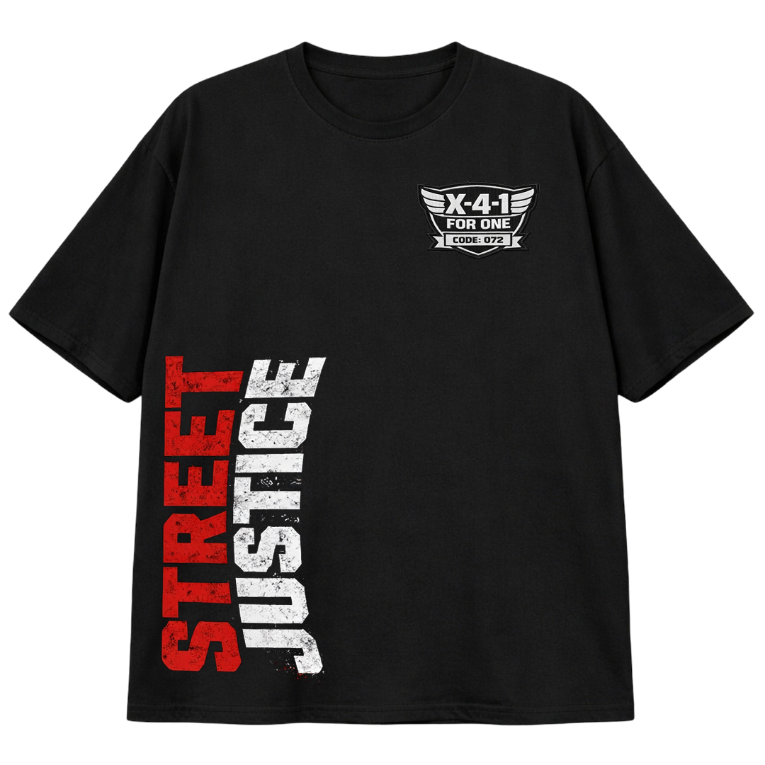 X For One Street Justice Graphic T-Shirt – Plus Size XL-10XL