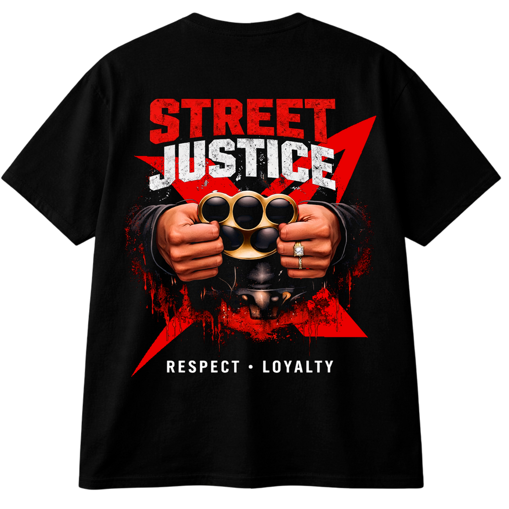 X For One Street Justice Graphic T-Shirt – Plus Size XL-10XL