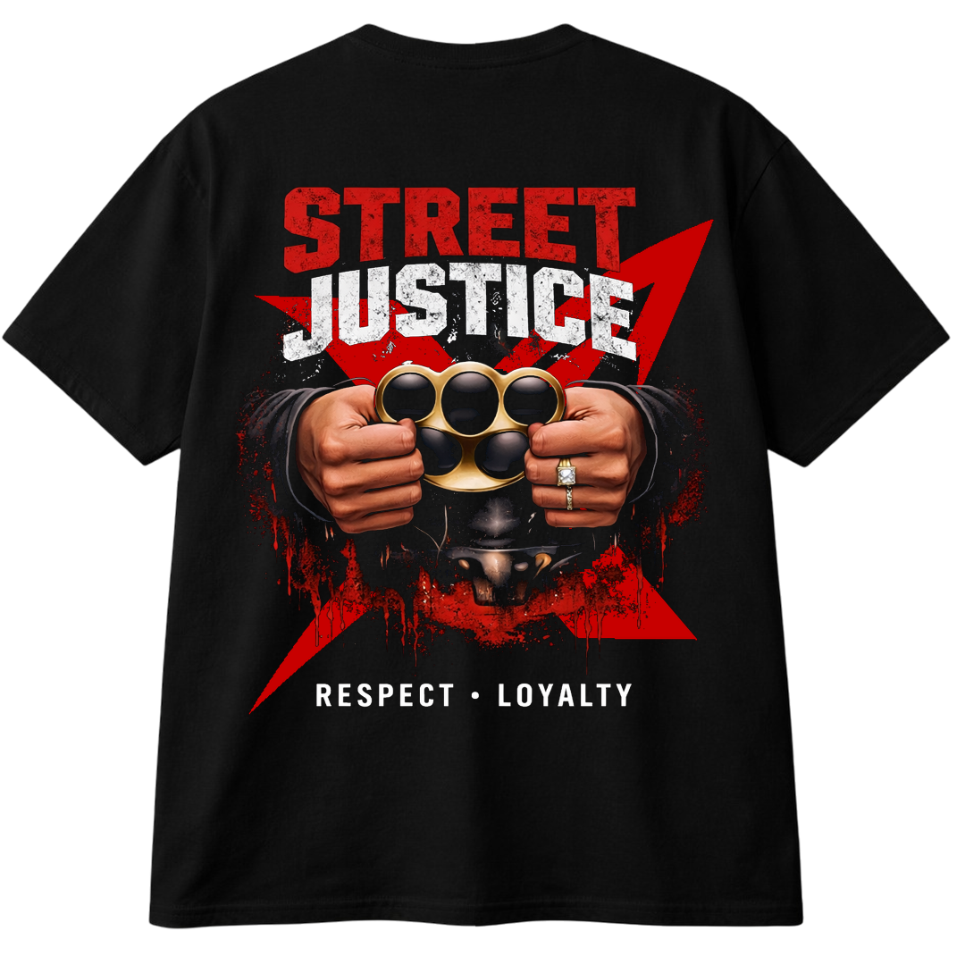 X For One Street Justice Graphic T-Shirt – Plus Size XL-10XL