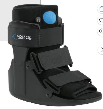 United Ortho USA14115 Short Air Cam Walker Boot Medium Black Walking Fracture Brace