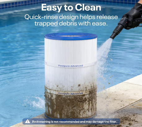 POOLPURE PAP75 75 Sq Ft Pool Filter Cartridge for Pentair Clean & Clear CC75