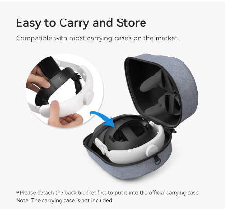 KIWI design K2 Comfort Head Strap for Meta/Oculus Quest 2 – Blue/White – Adjustable VR Accessory