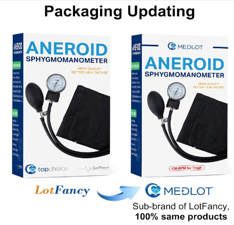 LotFancy XXL Manual Blood Pressure Cuff 16"-26" – Aneroid Sphygmomanometer with Case