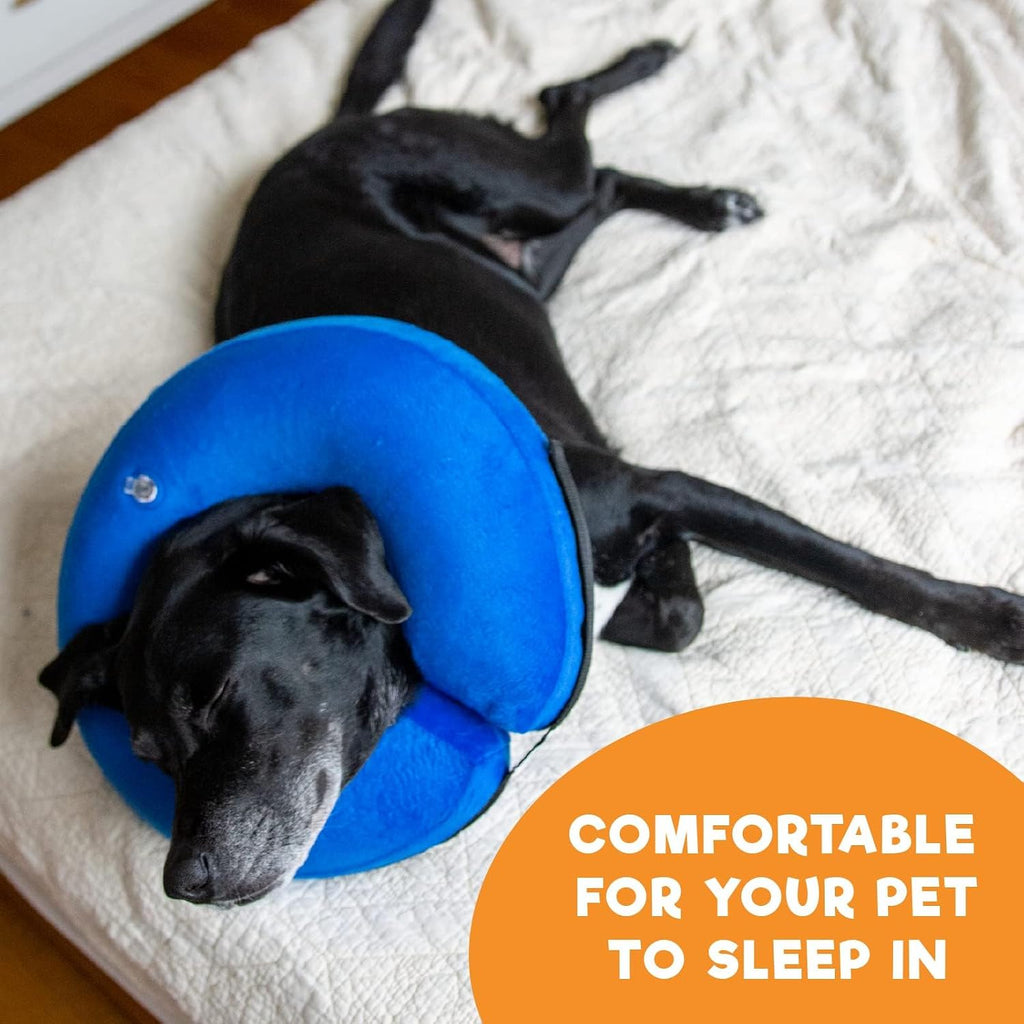 BENCMATE Inflatable Dog Cone Collar Alternative After Surgery – Blue