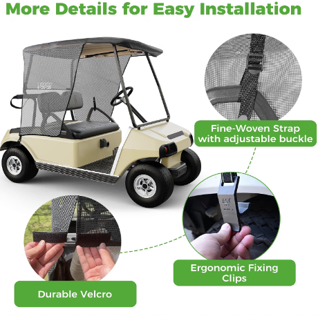 10L0L Golf Cart Sun Shade Cover Club Car DS Precedent EZGO TXT RXV 59x40 Open Box