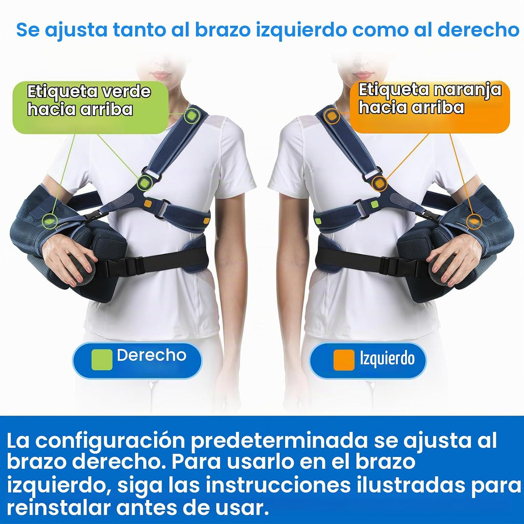 VELPEAU Shoulder Abduction Sling w/ 2 Pillows Rotator Cuff Immobilizer M Blue