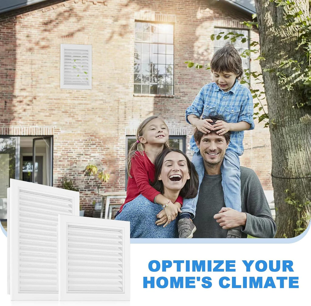 Zepoty 14x20 Aluminum Gable Attic Vent White with Metal Screen New