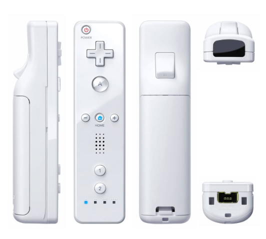 TIANHOO 2-Pack Remote Controllers for Nintendo Wii & Wii U – White – Cases & Straps