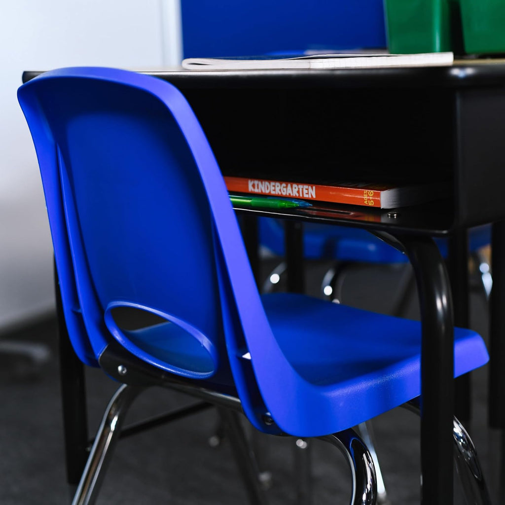 FDP 12" School Stack Chairs Blue 6 Pack Classroom Daycare Local Pickup Only