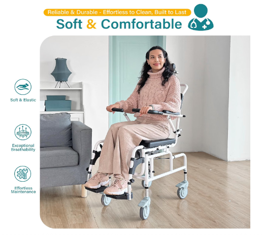 Eosprim Reclining Shower Chair Wheelchair w/ Commode – Bariatric – Local Pickup