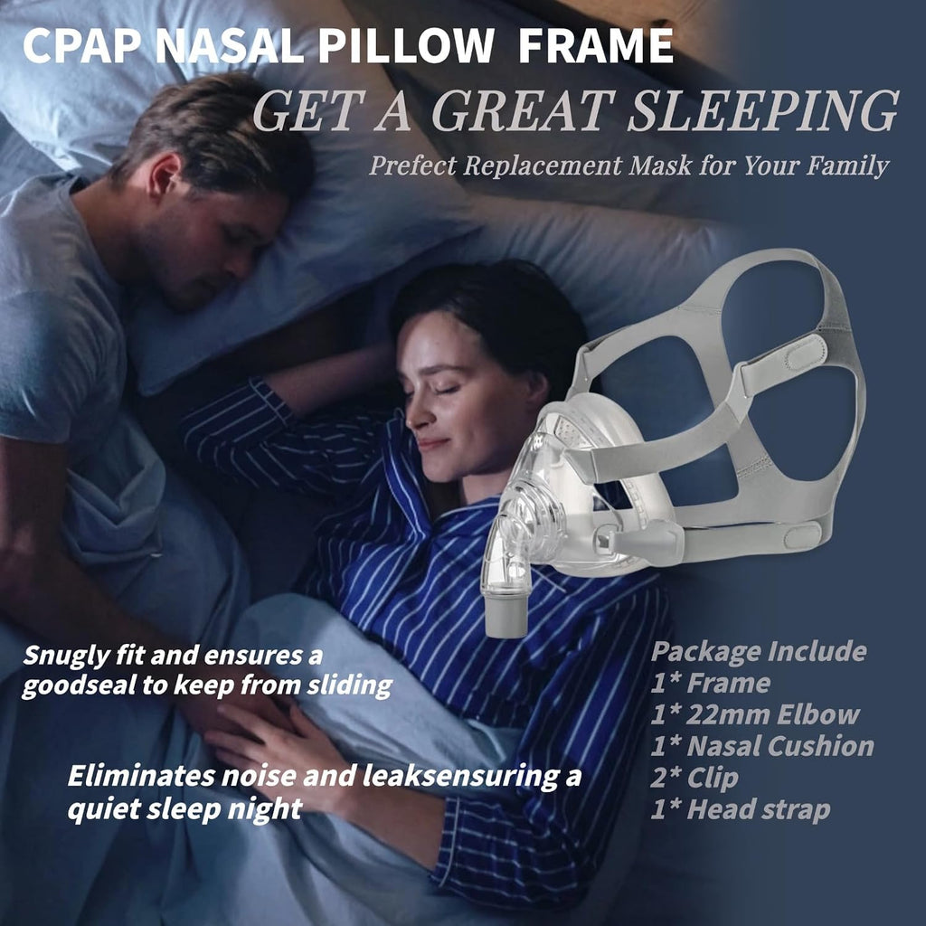 Full Face CPAP Mask Replacement Kit Large (L) – Headgear, Cushion, Frame & Elbow