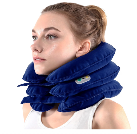 S Electric Cervical Neck Traction Device – Automatic Inflatable Neck Stretcher 12"-17"