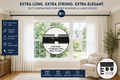 BLASTHOME 16 ft Luxury Fixed Curtain Rod 1-1/4" Heavy Duty Black Wall Mount