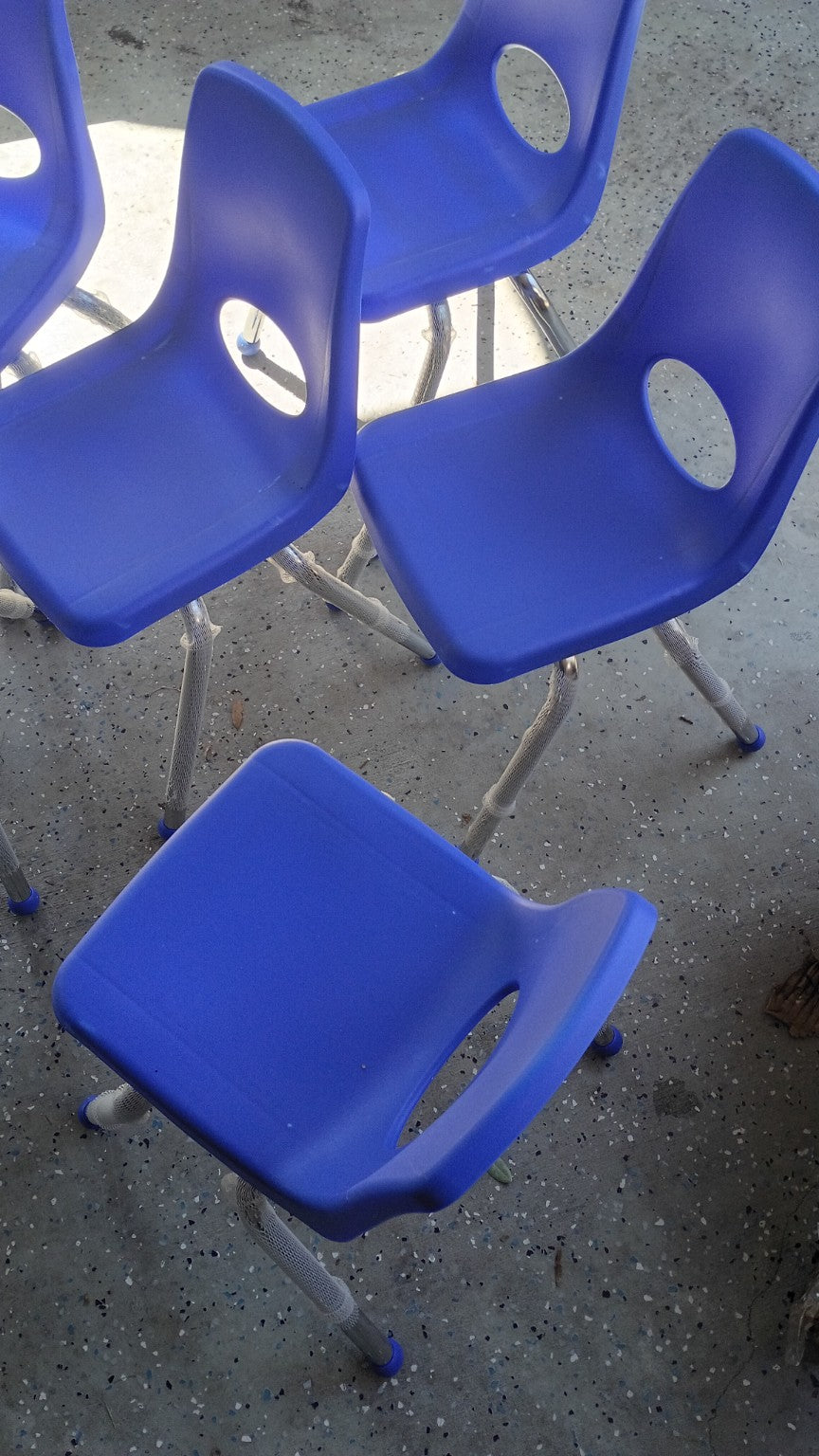 FDP 12" School Stack Chairs Blue 6 Pack Classroom Daycare Local Pickup Only