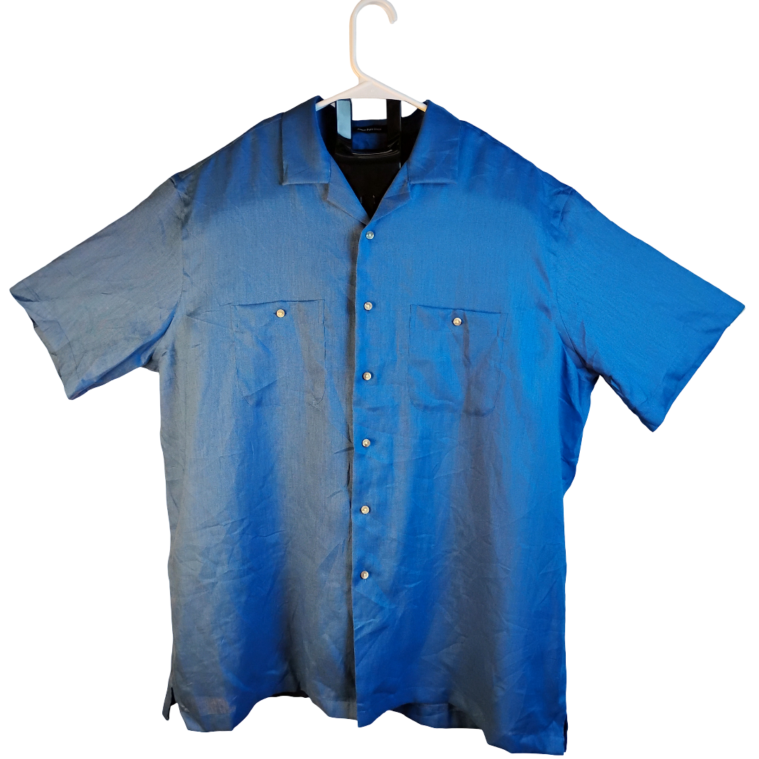 Paul Fredrick Camisa de Botones Manga Corta XXL Classic Fit 100% LINEN