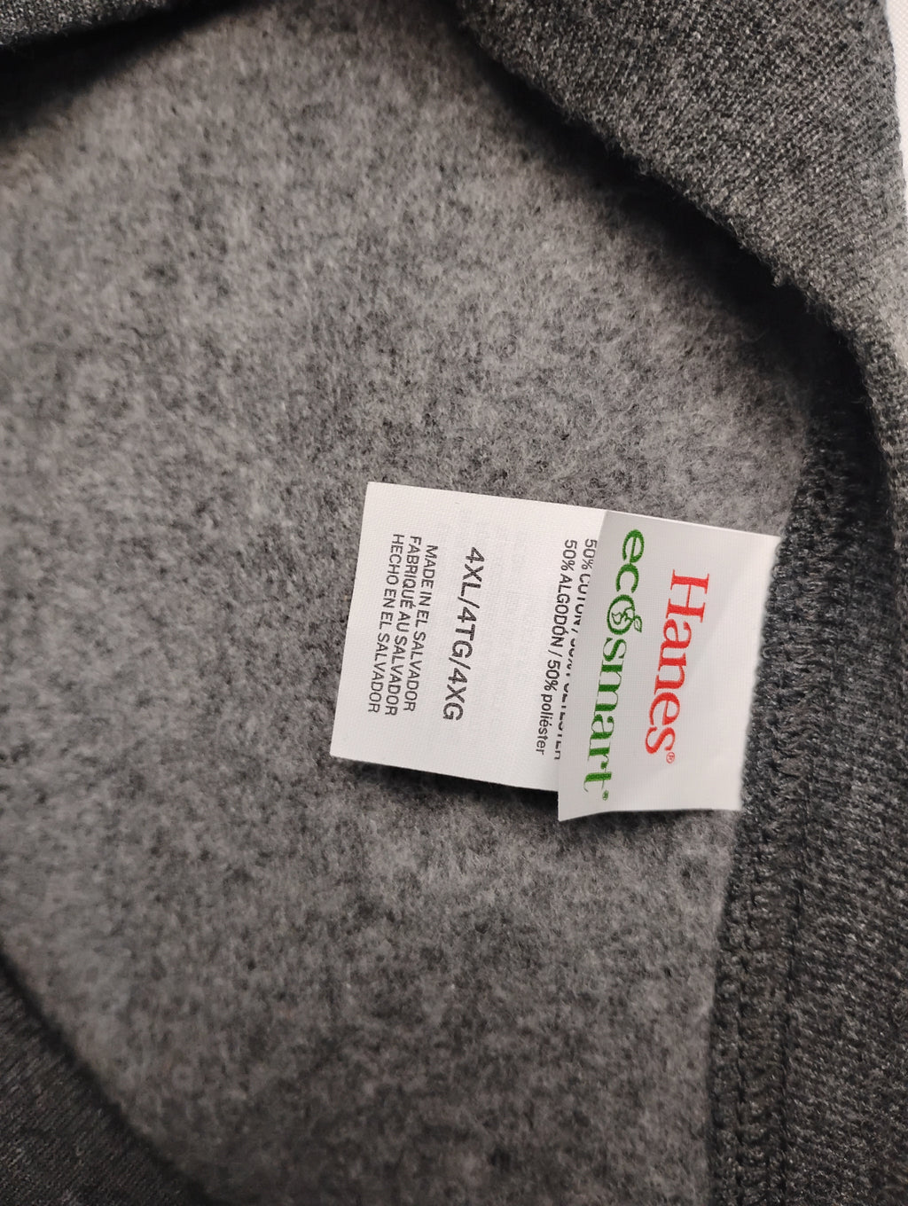 Hanes EcoSmart Unisex Fleece Sweatshirt 4XL (Big & Tall Sizes Available)