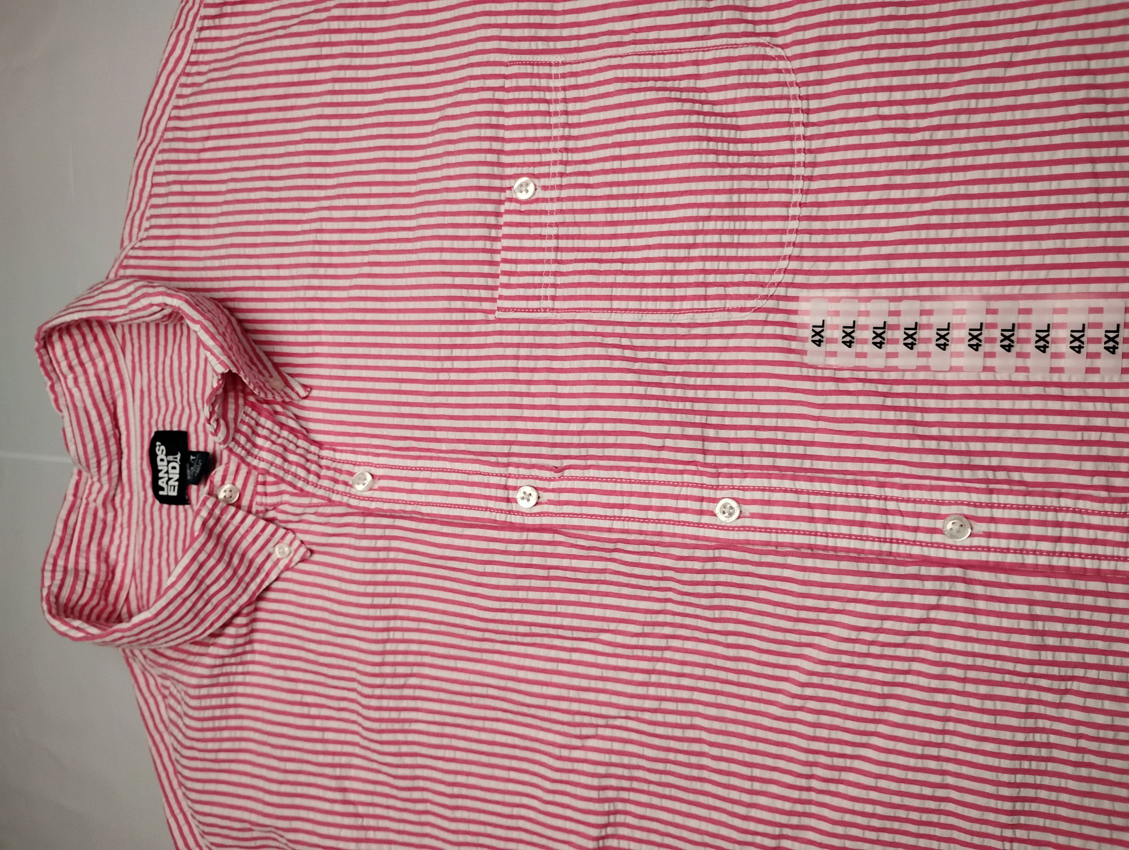 Camisa manga corta 4XL / T Marca Lands' END 58-60 | 100% Cotton